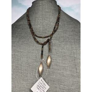 Myrna Carrol Necklace Multicolor Pearls Designer Artisan Handcrafted 48”